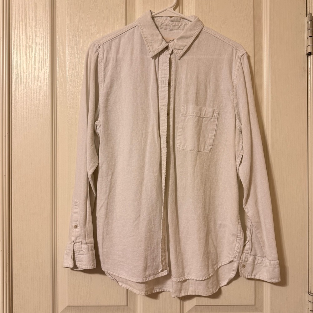Universal Thread Relaxed Linen-Blend Button-Down … - image 1
